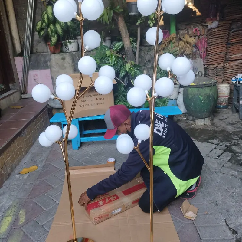 lampu standing Bola x15,lampu hias dekorasi aesthetic viral 2