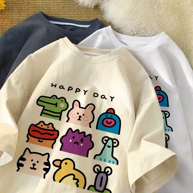 Áo Thun ngắn Tay, Dành Cho Nữ, Phong Cách Phương Tây Phổ Biến Mới, Hợp Xu hướng, Không Xù Lông, Màu Mơ, Thích Hợp Cho Mùa Hè, Trẻ Trung Và Tuyệt Vời, Tay Lửng, 2024 Women