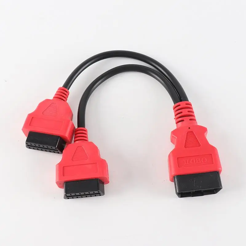 Car 16 Pin OBD2 Connector Cable Adapter, 1 Count Car Diagnostic Connector Cord, 2-in-1 Extension Cable for Car Diagnostic Tool, Car Inspection Tool Accessories