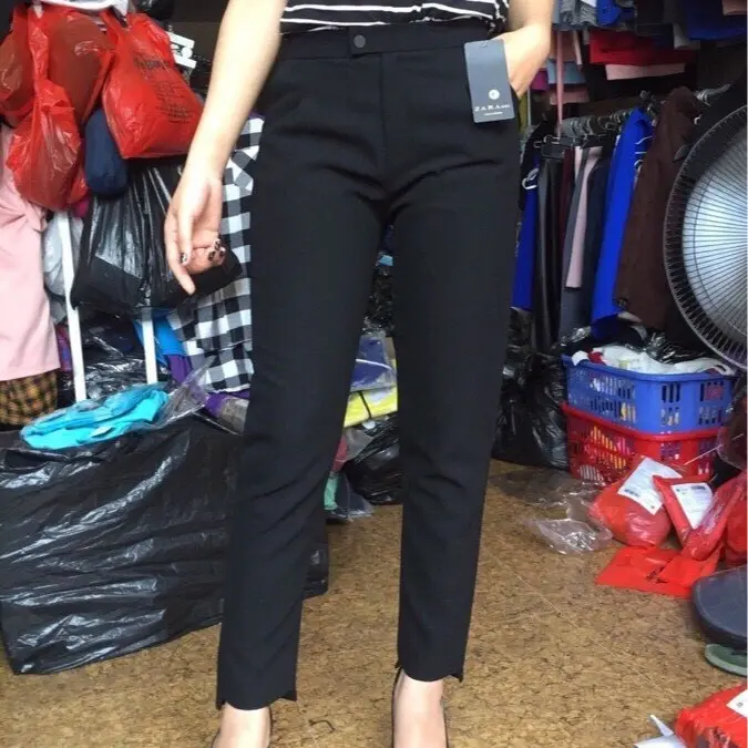 Quần gấu lệch cạp nhê chất tuyết mưa Pants Nữ Baggy 3
