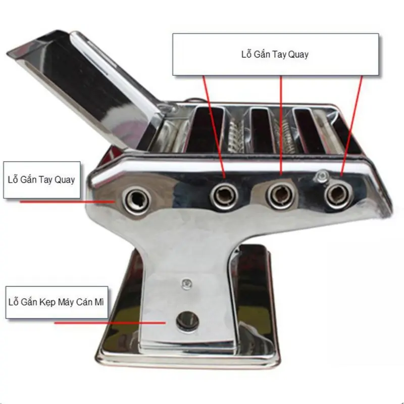Máy cán mì, cắt mỳ sợi 2 lưỡi dao 3