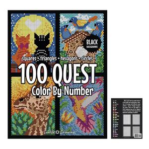 Libro de 100 Pinturas por Números, 1 Conteo de Gran Tamaño, Libro de Colorear por Números, Regalo de Fiesta para Adultos