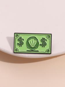 Broche de Diseño Creativo de Dólar, Insignia de Moda en Aleación para Decoración de Ropa Diaria, Broche Exquisito y Comodín para Regalo de Cumpleaños