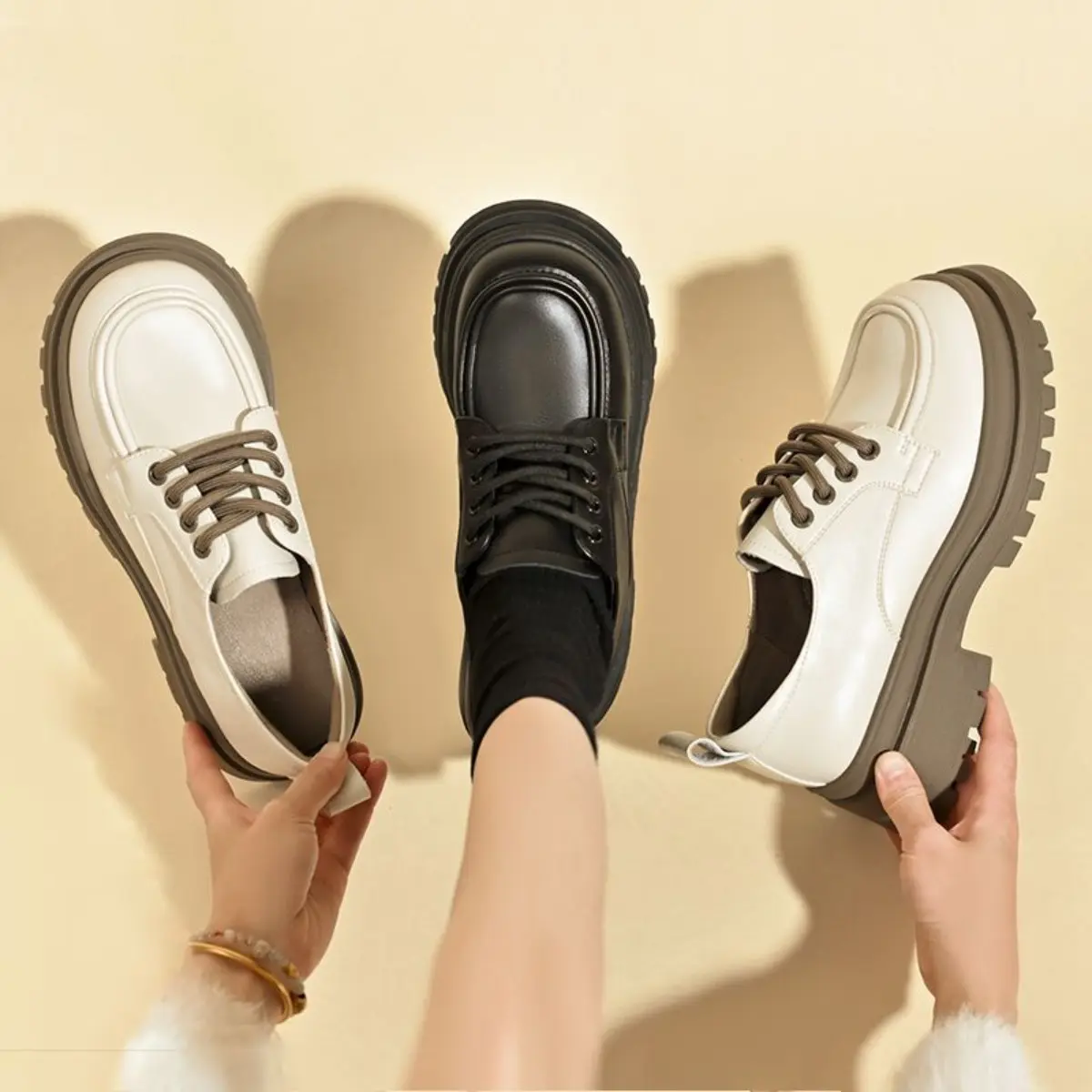 Women's shoes 2025 summer new soft leather loafers women's versatile small leather shoes temperament fashion single shoes soft sole shallow mouth Mary Jane shoes