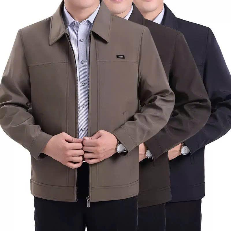 Áo khoác nam trung niên chống nhăn, chống thấm nước kaki lót vải yoyoshop