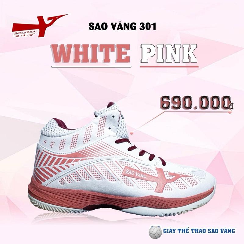 Giày bóng chuyền Sao Vàng 301 cày sân bê tông cho Nam và Nữ