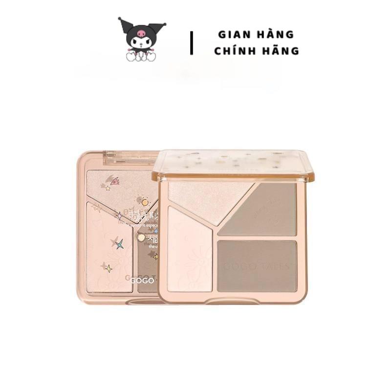 GOGO TALES Bảng Phấn Tạo Khối Bắt Sáng 4 Ô Highlight GOGO TALES Light Shadow Flawless Highlight Contouring The Sunset Cosmetic