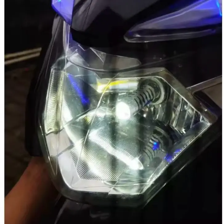 Lampu LED H6 Laser Senja Biru / Lampu Utama LED H6 Laser Universal Car 2