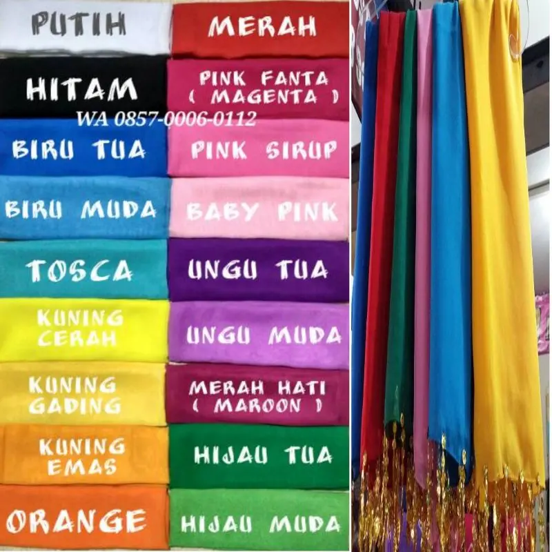 Sampur Tari Gombyok Selendang Tari Ronce Sampur Sifon Anak 0