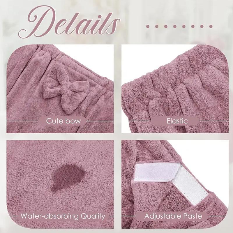 Plus Size Bathrobe & Shower Cap Set, 2 Counts/set Soft Striped Polyester Spa Towel Wrap, Woven Bathrobe & Shower Cap for Home, Travel, Sauna, Fitness, Bathroom, Pool, Bathing Robe 4