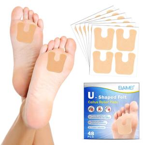 U-shaped Foot Pads, 48pcs/box Soft Foot Care Pads, Foot Care Products for Women & Men, Suitable for Various Foot Problems