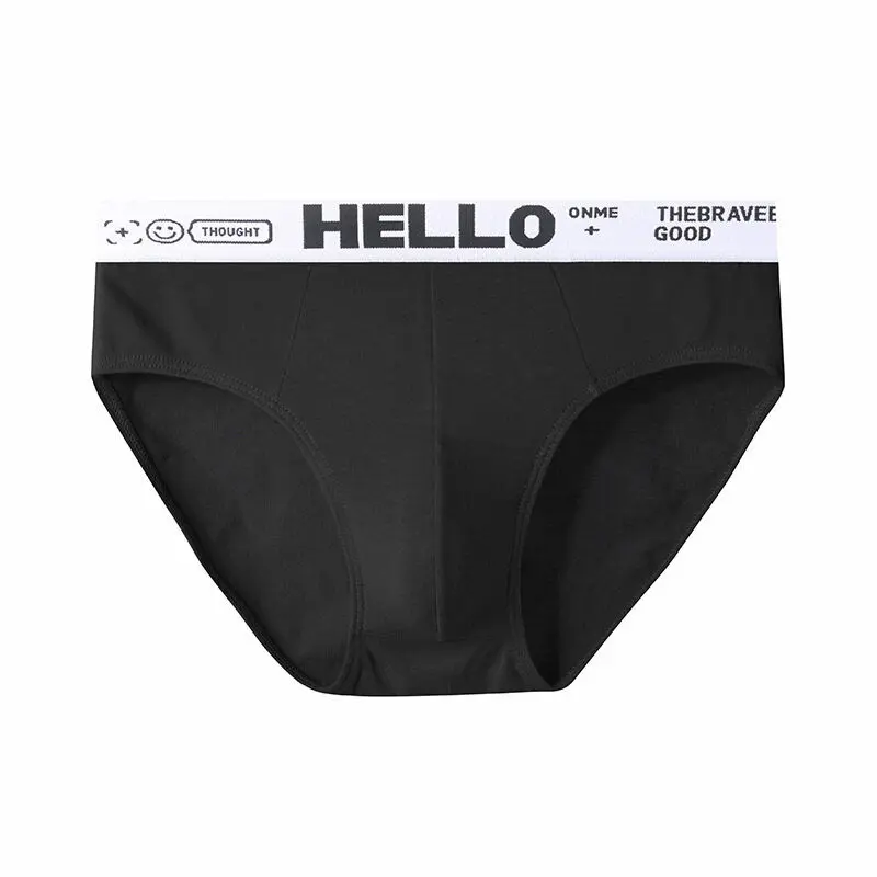 5XL Men's Underwear English Letter Solid Comfortable Cotton Breathable Underwear New Men's Breifs DF1106