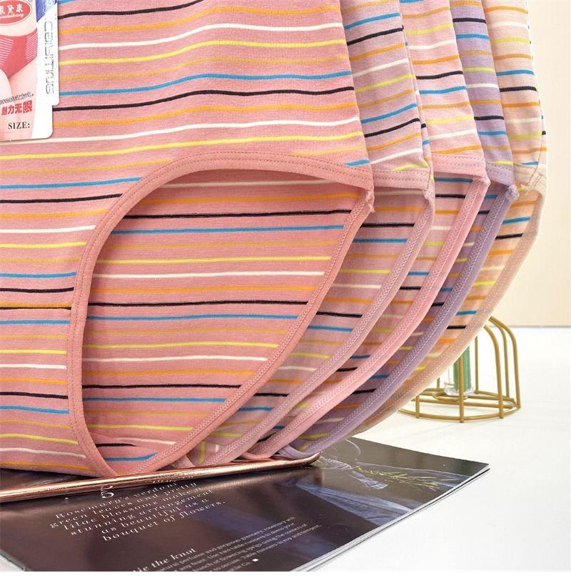 Product Introduction of Đồ Lót Nữ Sọc Đầy Màu Sắc, Cotton Nguyên Chất, Thoáng Khí, Dành Cho Phụ Nữ Trung Người Già Và Cao Tuổi, Ngoại Cỡ, Dáng Rộng Vừa Vặn, cạp vừa, Quần Lót Tam Giác, 100kg, Bộ Sưu Tập Năm 2025 [1559 Yêu Thích] 3