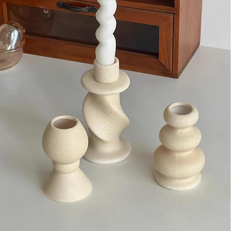 Product Introduction of Ceramic Candle Holder, 1 Count Vintage Candlestick Holder, Decorative Candle Holder for Home Decor, Gift Ideas, Ornaments 7