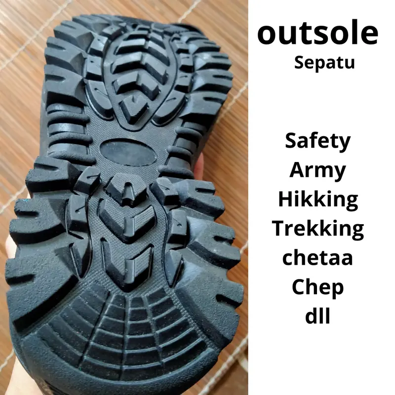 Sol sepatu safety pdl boots King chetah gunung treking tni tentara sol karet terbaru hitam shoe 0