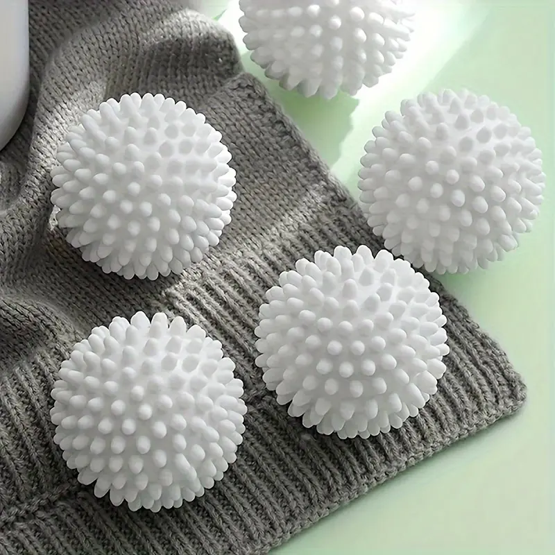 4pcs Reusable Laundry Balls - Lint Dryer Balls, Fabric Softener Balls, Anti-Roll, Reducer, No Electricity Required 2