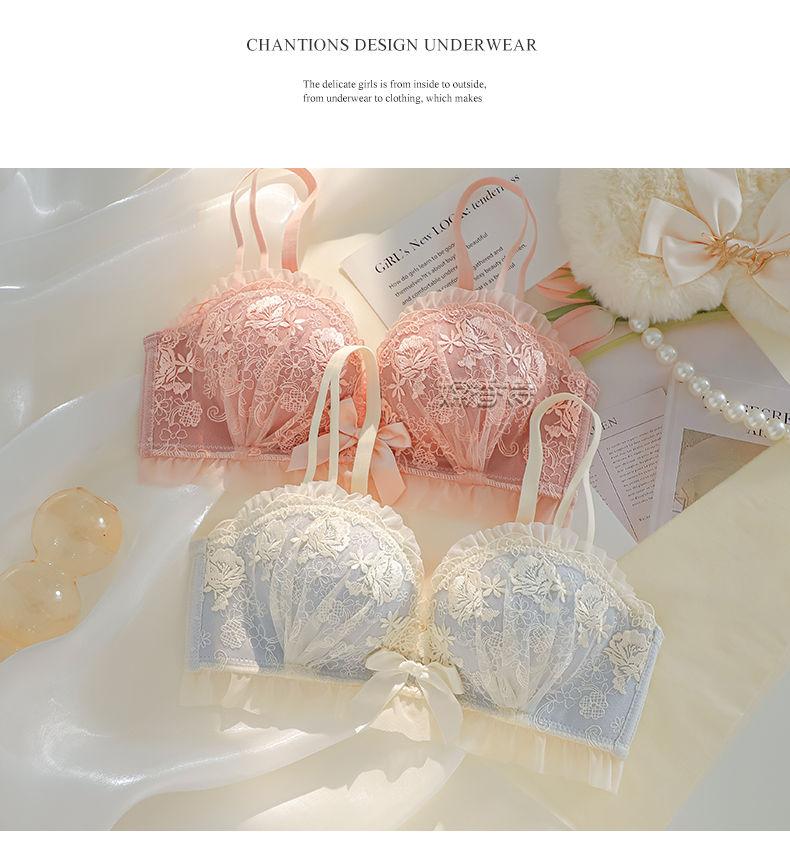 Product Introduction of Bra Lace Wireless Bra for Small Busts, Side Support, Lingerie, Comfort, Bridal, Print,  Anti-Sagging, Sweet & Sexy Design, Push-Up Bra for Women Womenswear 28