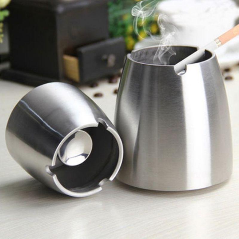 Asbak Anti Angin Cone Cylinder Stainless Steel 1