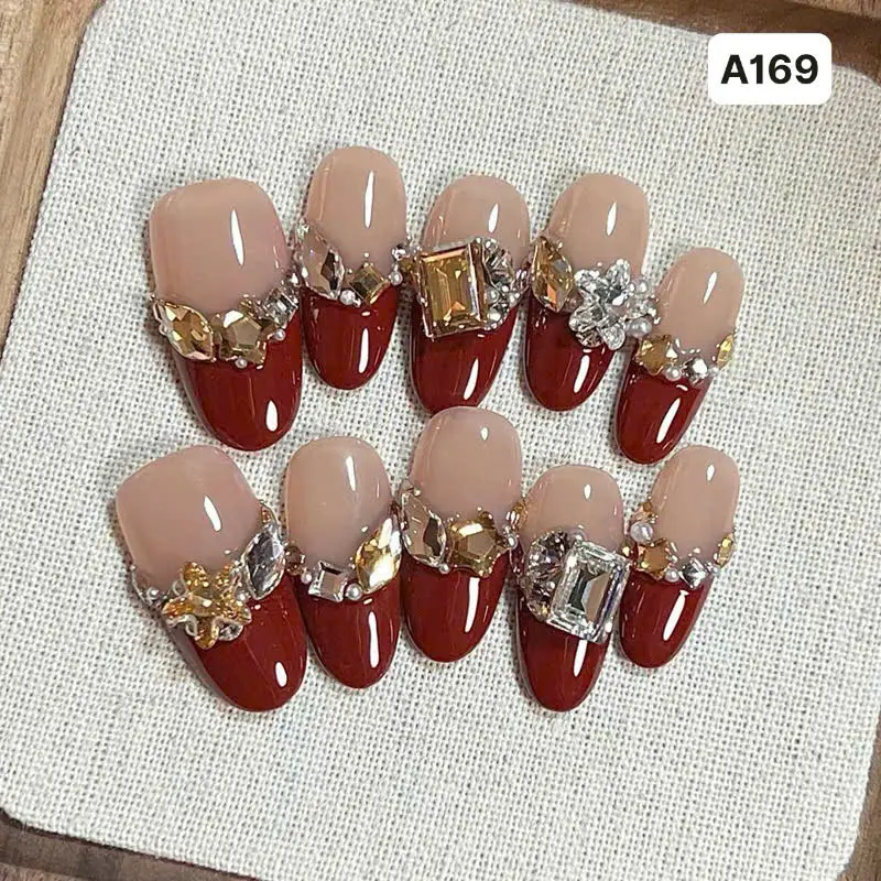 [ Mã A169]  Nails Đính Đá  Xinh Với phụ kiện 4 Món .