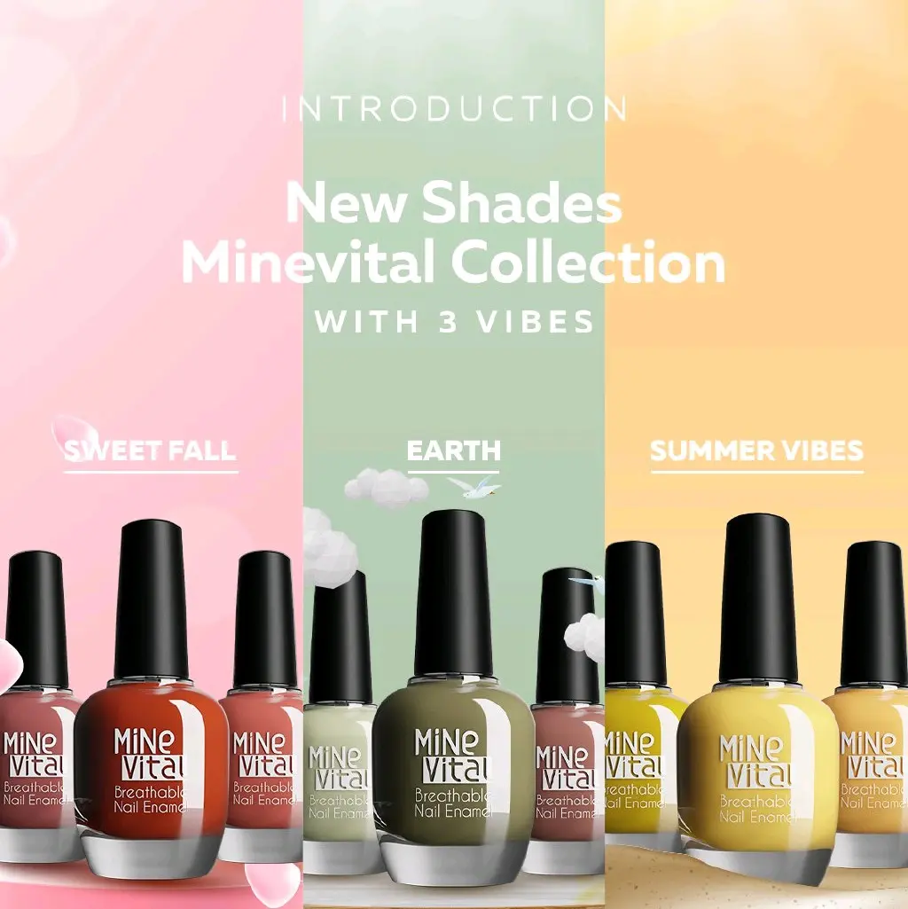 Minevital New Colors Warna Terbaru Kutek Halal Wudhu Friendly Tembus Air
