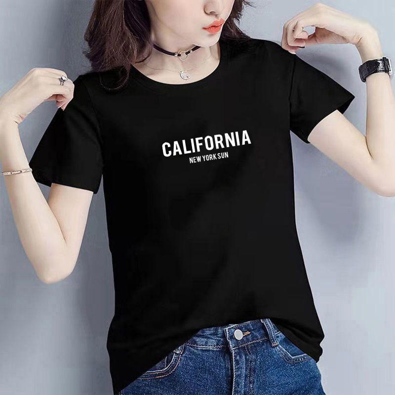 Product Introduction of Áo Thun Cotton Ngắn Tay Màu Đen, Dành Cho Nữ, Chất Liệu Cotton Nguyên Chất, Phong Cách Hàn Quốc Mới Mùa Hè, Dáng Rộng Vừa Vặn, Tay Lửng Dễ Phối Đồ Thường Ngày, Áo Thun In Họa Tiết, Hợp Xu hướng 1