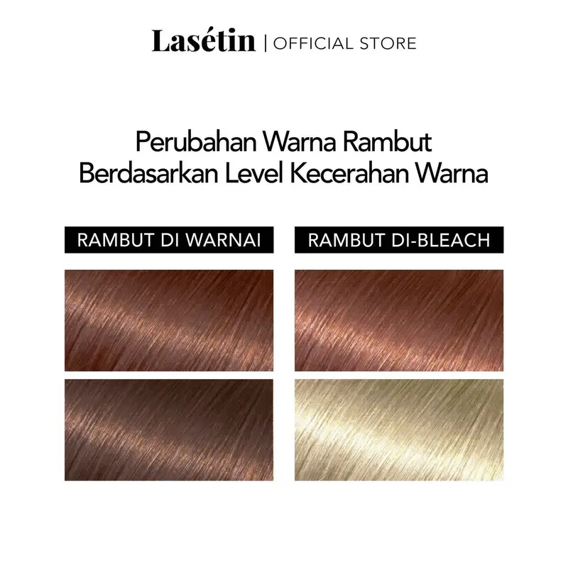 Lasetin Whip Foam Hair Color Chestnut Brown - Pewarna rambut permanen yang menutrisi rambut tetap lembut dan berkilau 5