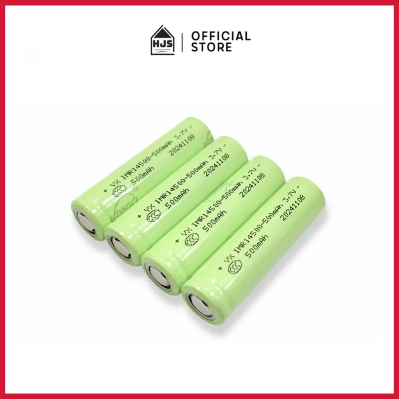 [HJS] Baterai Cas Isi Ulang /  Baterai Lithium Charger Hongli 14500 500 mAh & 18650 1200 mAh 3,7V 2