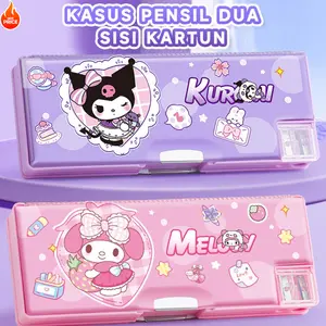 Kotak Pensil Kuromi Waterproof Tempat Pensil Password Lucu Kapasitas Besar Multifungsi dengan Rautan Cocok untuk Sekolah dan Hadiah Anak Perempuan