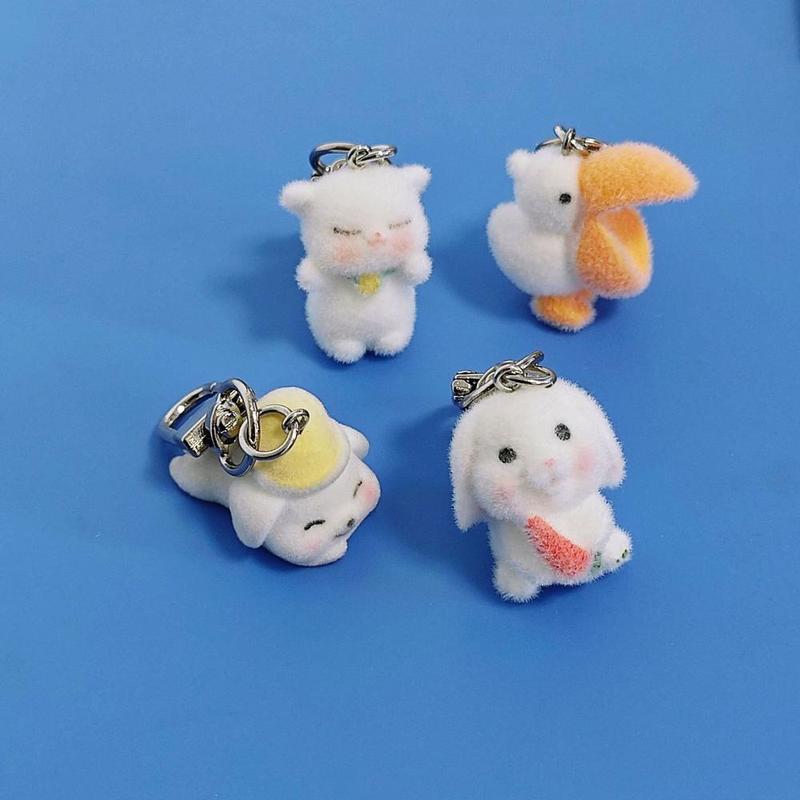 Product Introduction of Plastic Rabbit Keychain Lightweight 3cm Cartoon Pendant Car Key Ring for Car Owners Backpack Lovers Gift Ideas  Use Collectors Kids Teens Adults 1
