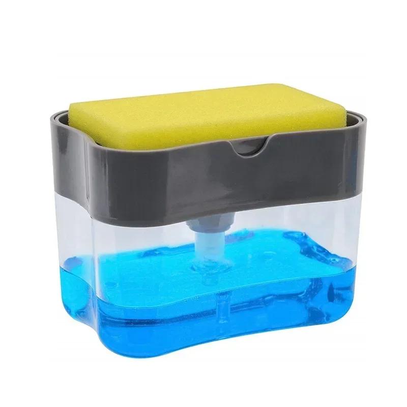 380ml Kitchen Sponge Dispenser Automatic Soap Dispenser Bottle for Detergent Liquid Dish Soap Dispenser Manual Soap Pump 3