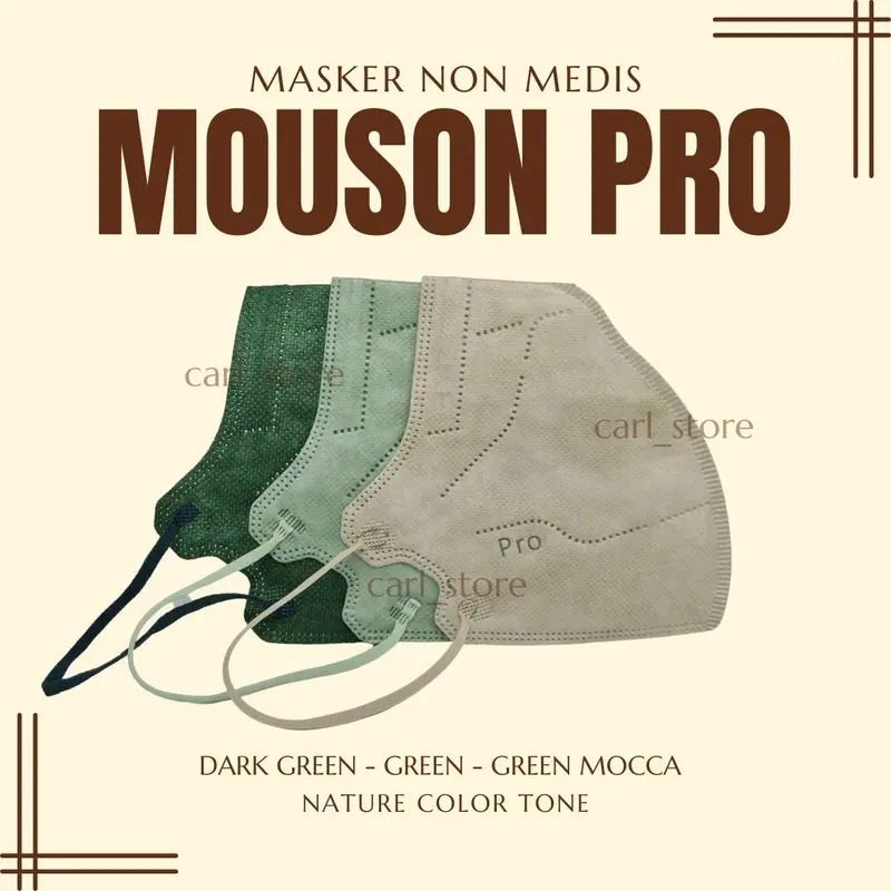 Masker Mouson Pro New Pro 5D 5 Layer isi 10Pc Pengait 1