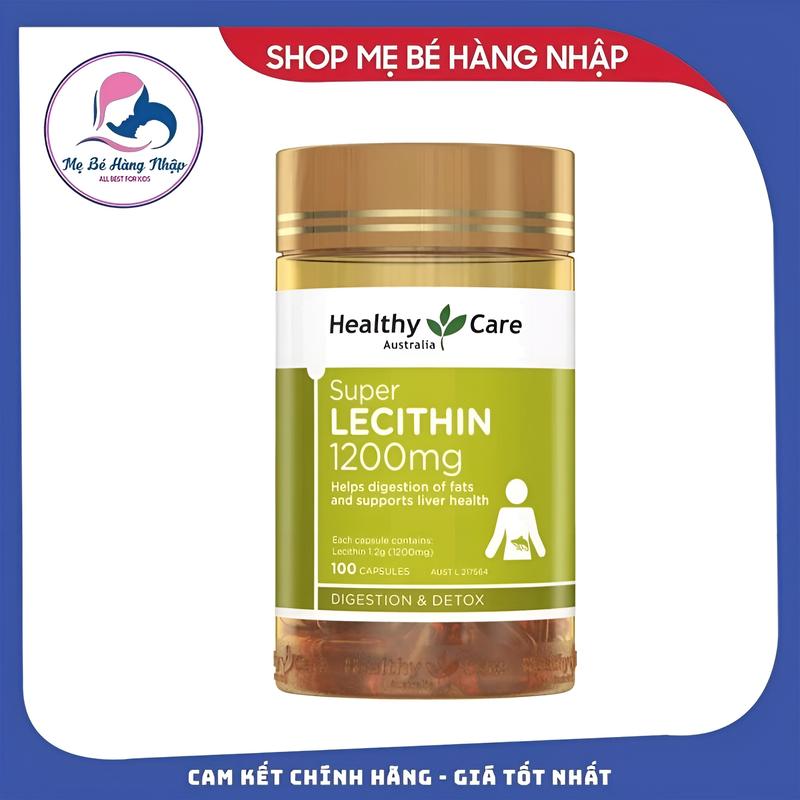 Viên Uống Mầm Đậu Nành Healthy Care Super Lecithin 1200mg 100 viên