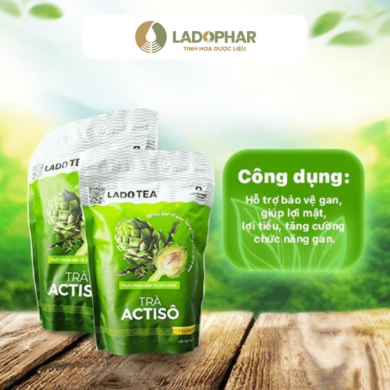 1 gói Trà Atiso túi lọc LADOPHAR tăng cường chức năng gan Lado Tea túi  trà thảo mộc 2