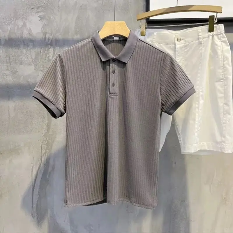 Áo Polo, Áo Thun Nam Ngắn Tay, Màu Trơn Cổ Polo, Phong Cách Thường Ngày Áo Đẹp Trai Menswear Shirt