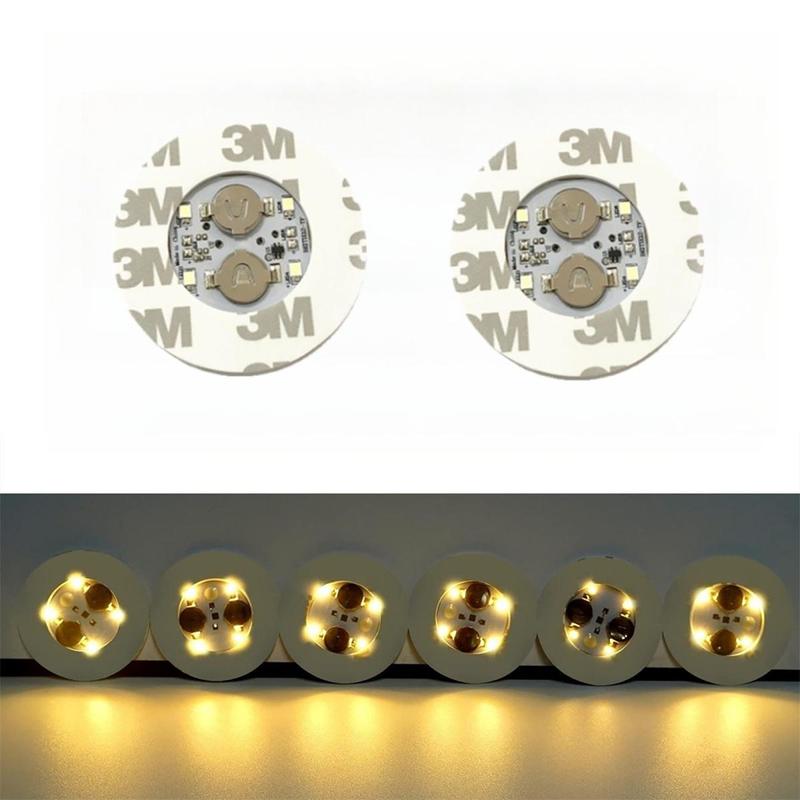 2pcs LED Wine Bottle Coaster, 3 Mode Decorative Bottle Light Coaster, Decor Light Placemat For Party & Bar 3