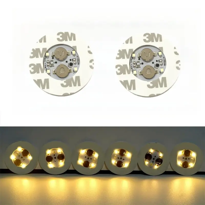 2pcs LED Wine Bottle Coaster, 3 Mode Decorative Bottle Light Coaster, Decor Light Placemat For Party & Bar 3