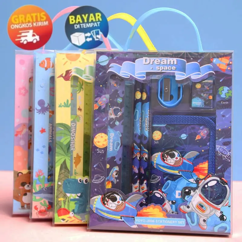 KP126 - SET STATIONERY ANAK ALAT TULIS 6 IN 1 ALAT TULIS SEKOLAH PERLENGKAPAN SEKOLAH SET ALAT TULIS PERALATAN SEKOLAH LENGKAP Peralatan 0