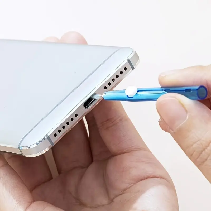 2pcs Retractable Cleaner Kit for Phone, Multi-functional Phone and Earphone Cleaning Kit, Cell Phone Cleaning Repair & Recovery Phone And Pad Port, Lightning Cables, And Connectors, Easy to Store And Carry Design
