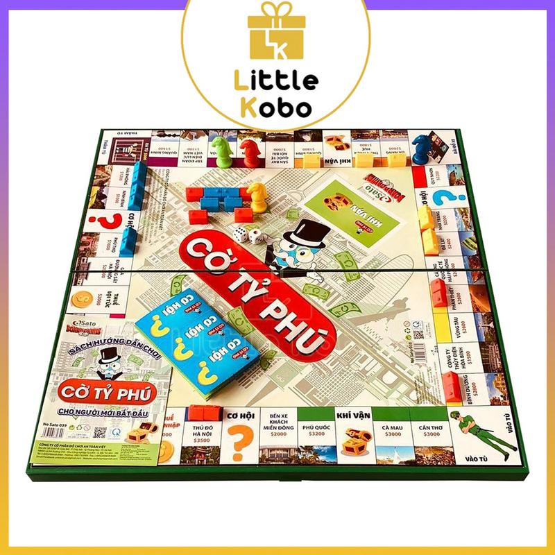 [Sa.to] Bộ Cờ Tỷ Phú Sa.to Size Lớn Trung Monopoly Cờ Tỉ Phú Đồ Chơi Trí Tuệ Giải Trí Xả Stress Xúc Xắc Toys