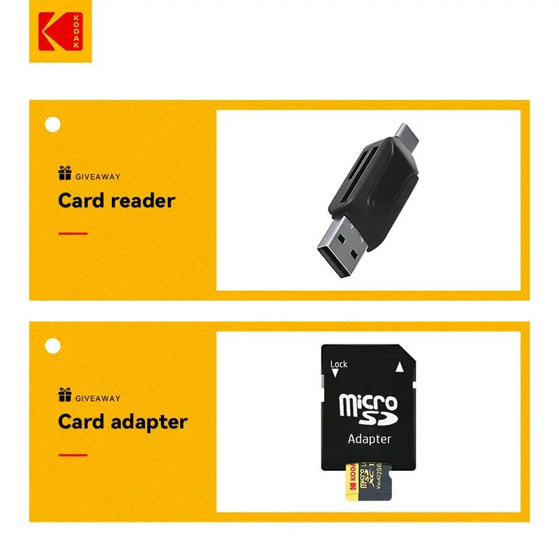 Kodak 128GB/256GB MicroSDXC Memory Card, TF Card, Micro SD Storage Card, Suitable for Mobile Phone, Tablet, Digital Camera, Car Recorder, Game Console & Other Equipment 3