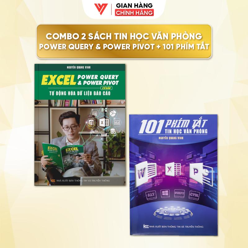 Bộ Sách Excel Power Query, Pivot và 101 Phím Tắt Bí Quyết Làm Chủ Excel Ứng Dụng Tin Học Văn Phòng Nâng Cao