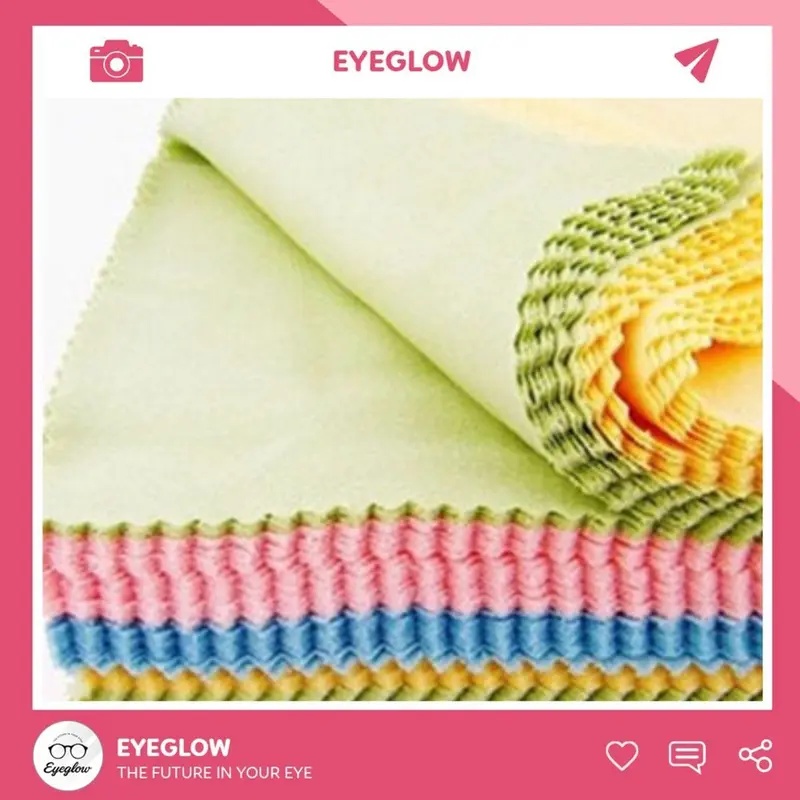 Khăn lau kính đa năng chuyên dụng EYEGLOW, lau mắt kính cận, mặt kính điện thȯại mềm mại không gây xước dăm 2