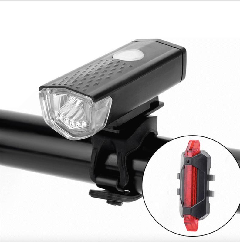  Đèn báo hiệu gắn xe đạp 5 bóng LED có cổng sạc USB nhiều màu sắc - Đèn pha xe đạp bóng led XM-L T6 sáng chống nước Đạp Xe Đạp Sport 