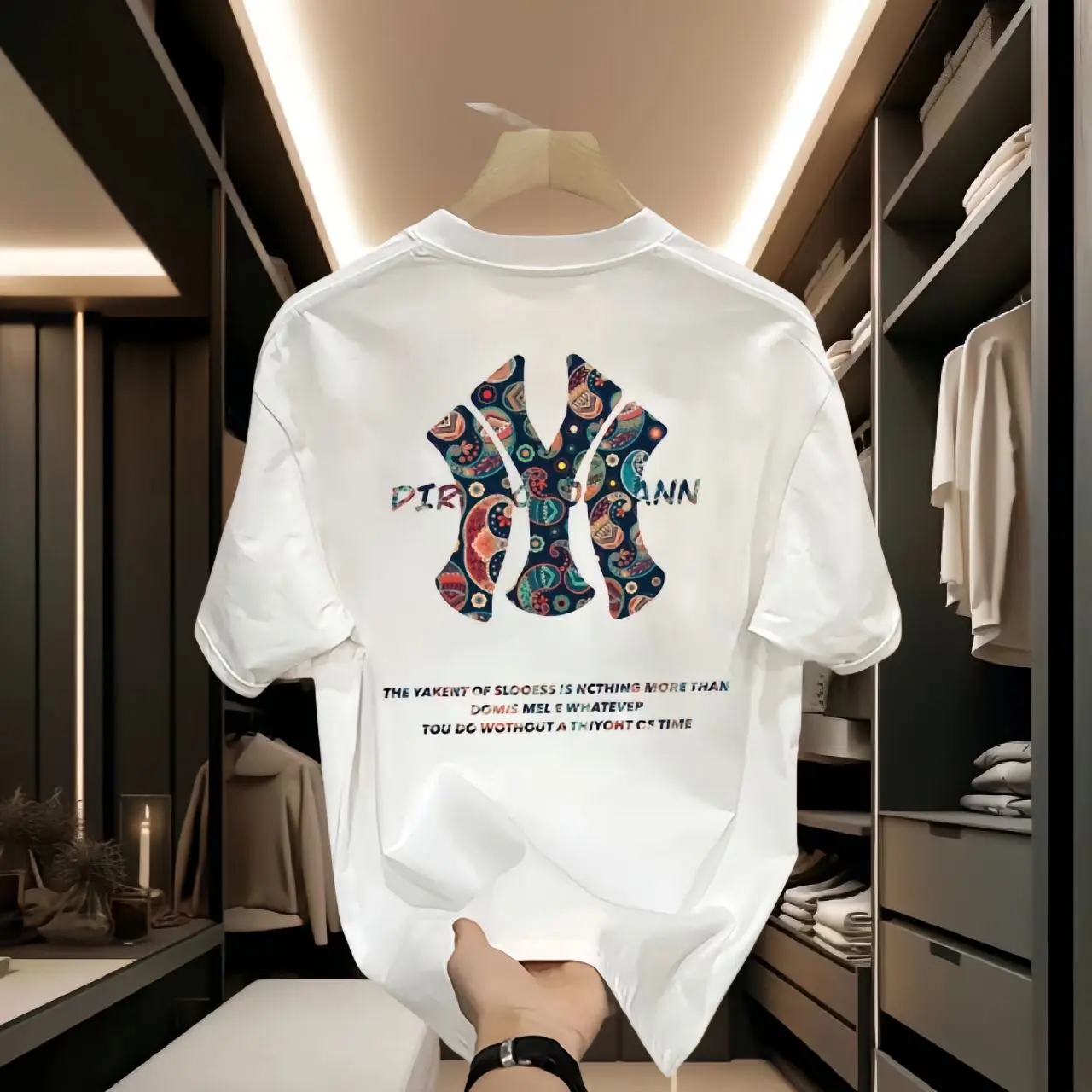Summer creative trends: simple, loose and versatile cotton printed T-shirt