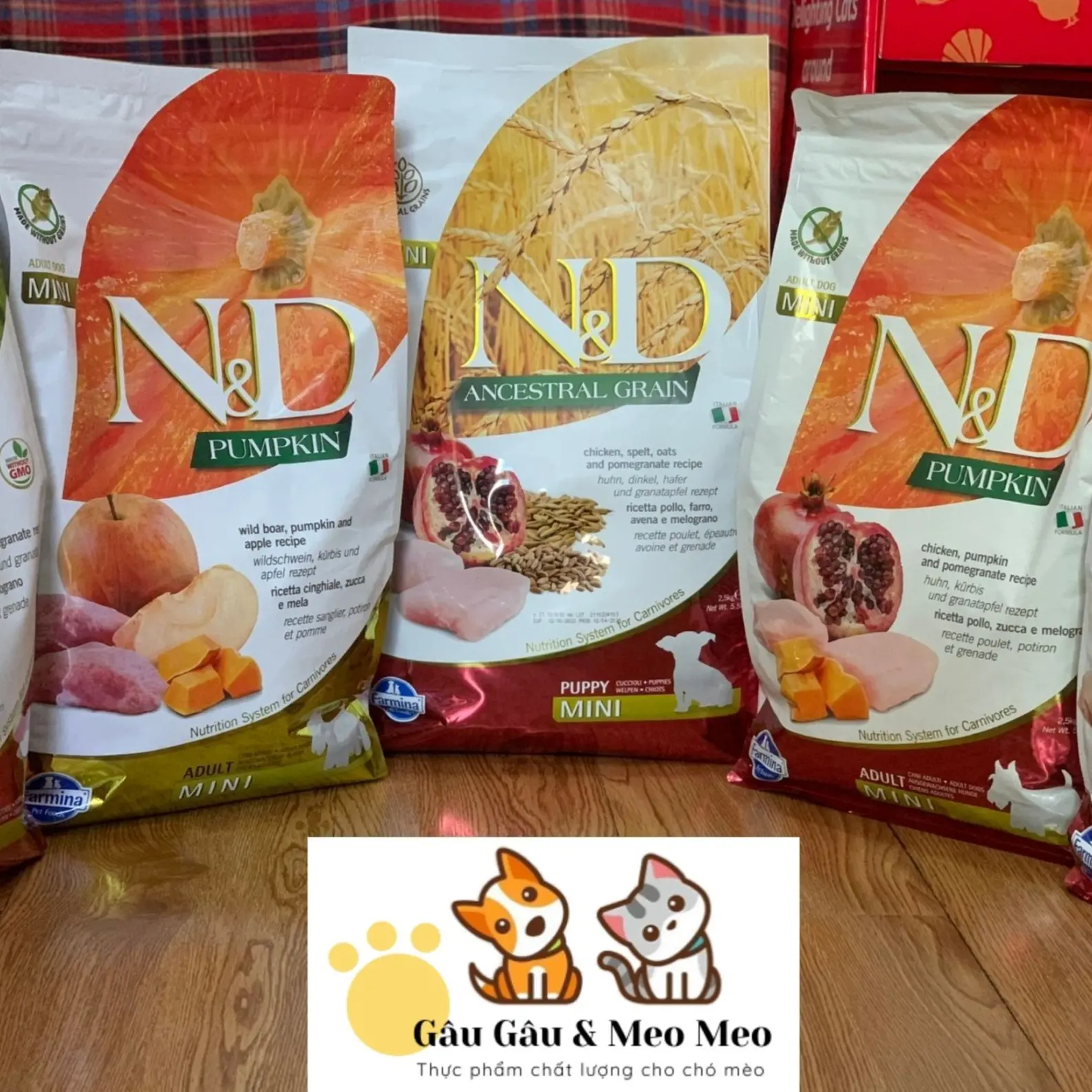 Thức ăn chó N&D [bao nguyên seal 2kg và 2,5kg ] không ngũ cốc (Grain free)