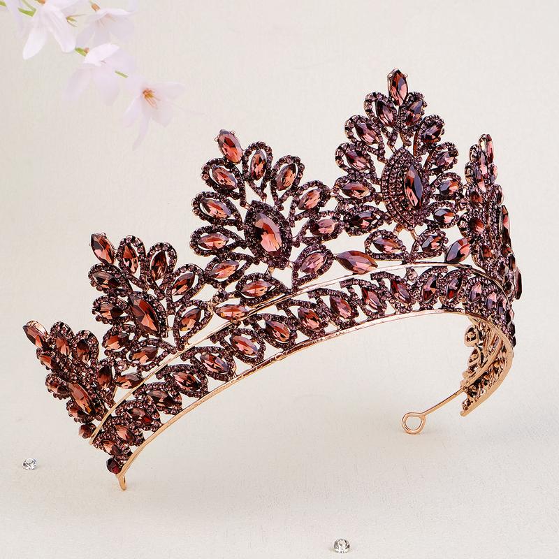 Product Introduction of Quality   Bridal Wedding Dressing    Baroque Royal  Crown  Pageant Tiaras Crown Molding Headpieces For Queens and King Female Anniversary Birthday Metal Coating  Women  Prom Diadem  Hair Accessories 45