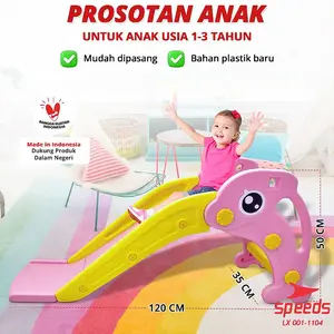SPEEDS Perosotan Anak Mainan Seluncuran Mainan Prosotan Mainan Berkarakter Dolphin Safety 001-M1104
