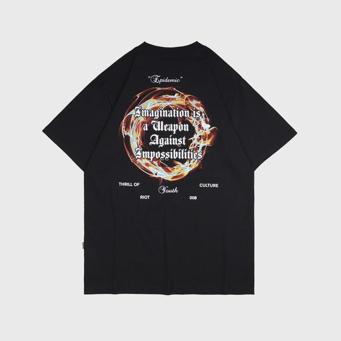 Gambar Epidemic T-Shirt American Cotton 20s Impossible Black - XL dari Epidemic Streetwear Kota Bandung Tokopedia