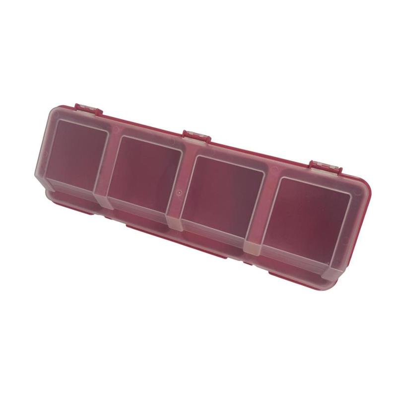 Hardware Organizer Box Small Parts Organizer with Lid 4 Compartments Tool Box for Screws Nuts Nails Accessories Garage Tools 8