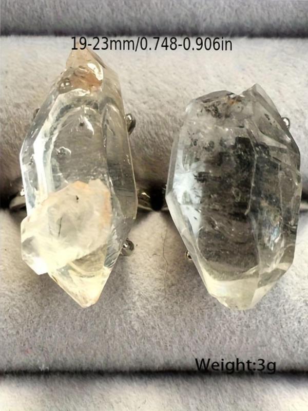 Natural Crystal Ring, Fashion Jewelry for Party, Daily Clothing Decor, Trendy All-match & Exquisite Jewelry for Birthday Gift 1